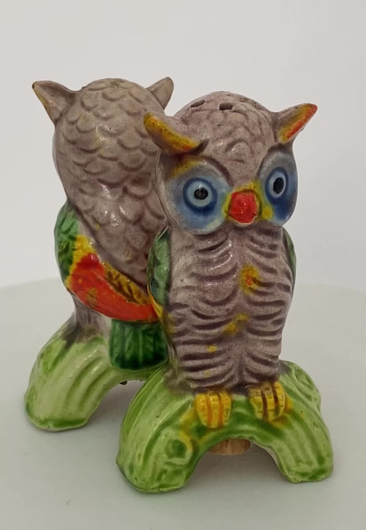 Vintage Owl Salt and Pepper Shakers