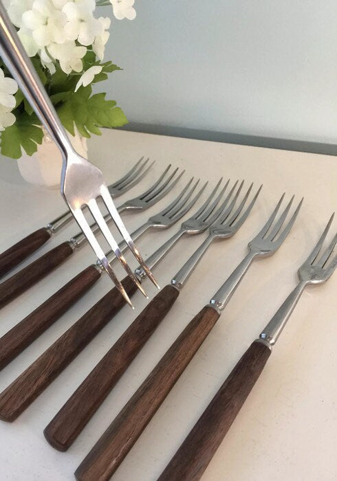 Vintage MCM fondue fork set sold