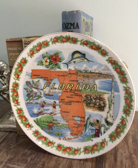 Florida Souvenir Oven Mitt f/ State Map & Graphics - Left Hand - New Sealed  NIP