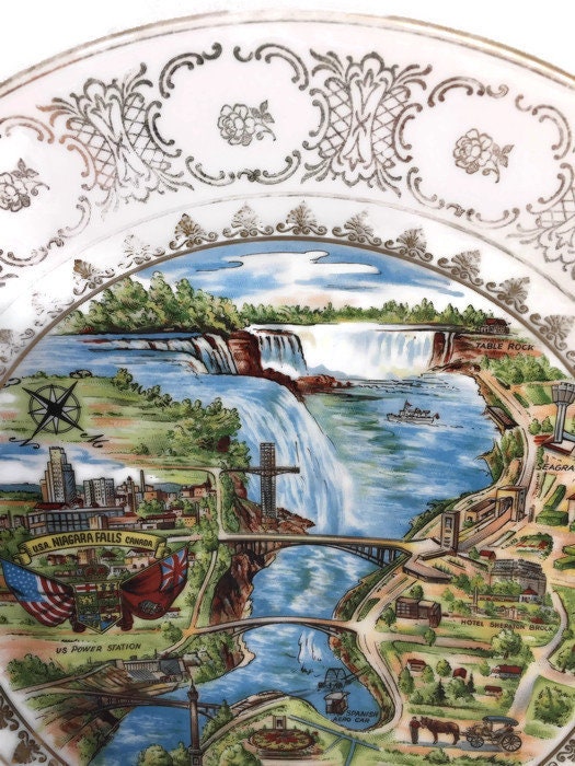 Vintage Niagara Falls Plate Made in Western Germany - Duckwells