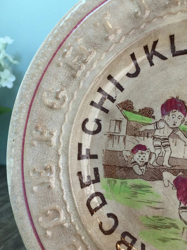 Antique Children's Alphabet Plate - Duckwells