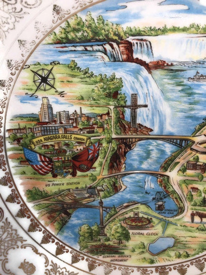 Vintage Niagara Falls Plate Made in Western Germany - Duckwells