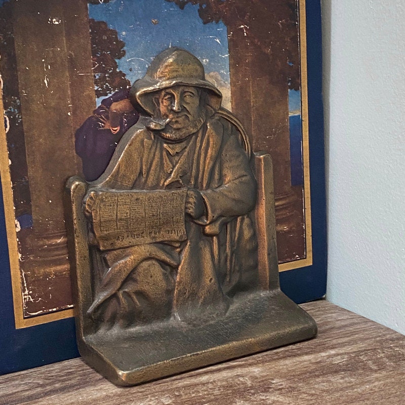 1928 Cape Cod bronze outlet fisherman bookends