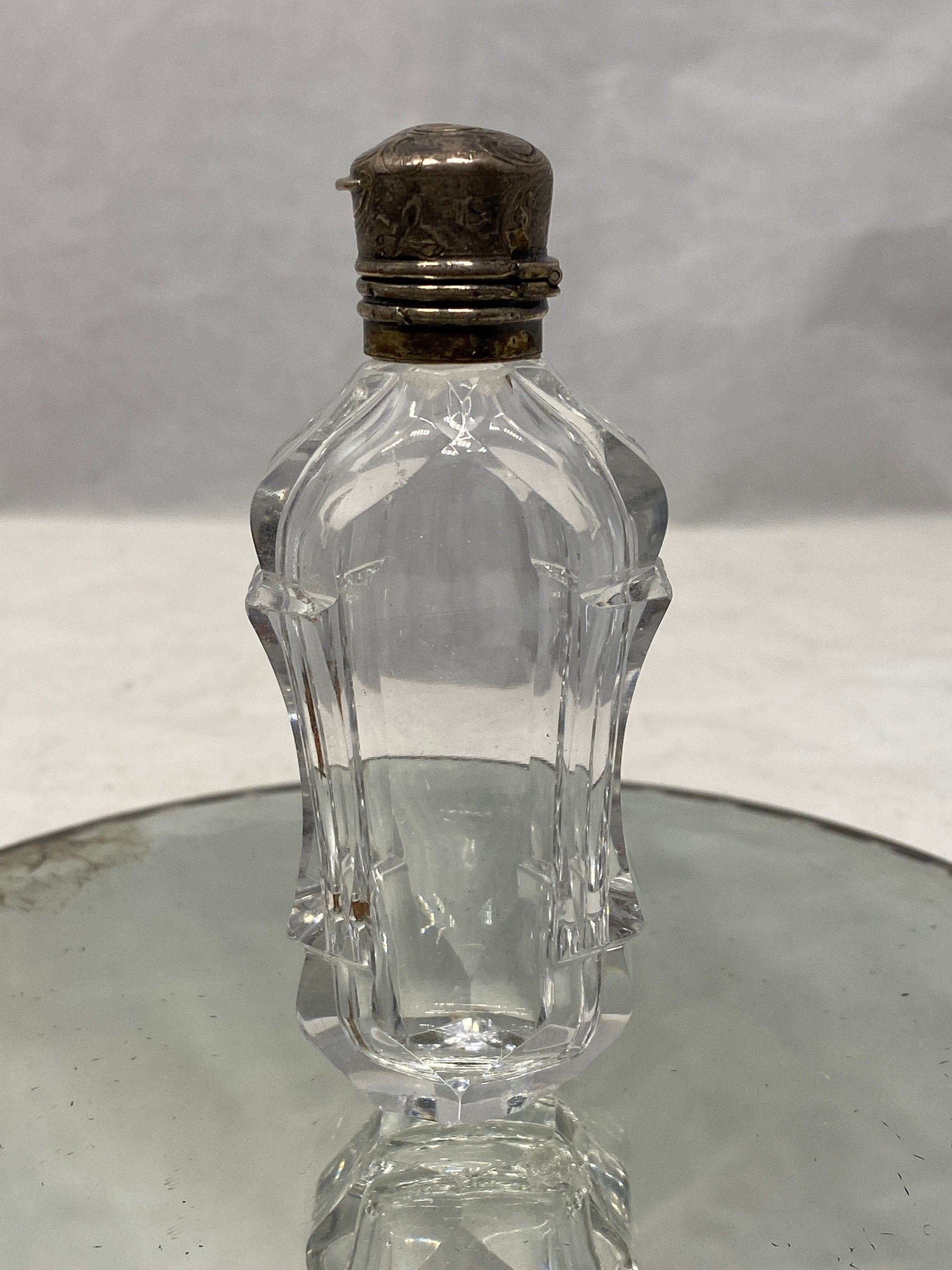 Antique Sterling Silver and Cut Crystal Perfume Bottle – Duckwells