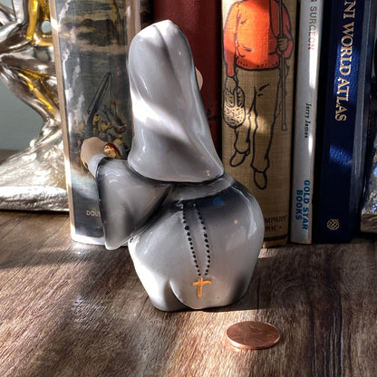 Midcentury Nun Figurine, Geo Z. Lefton Baseball Catcher