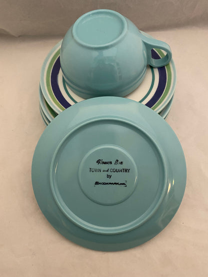 Midcentury Melamine Cup and Saucer Set