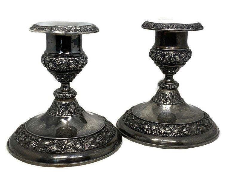 Vintage Silverplate Candlesticks by Jennings Brother