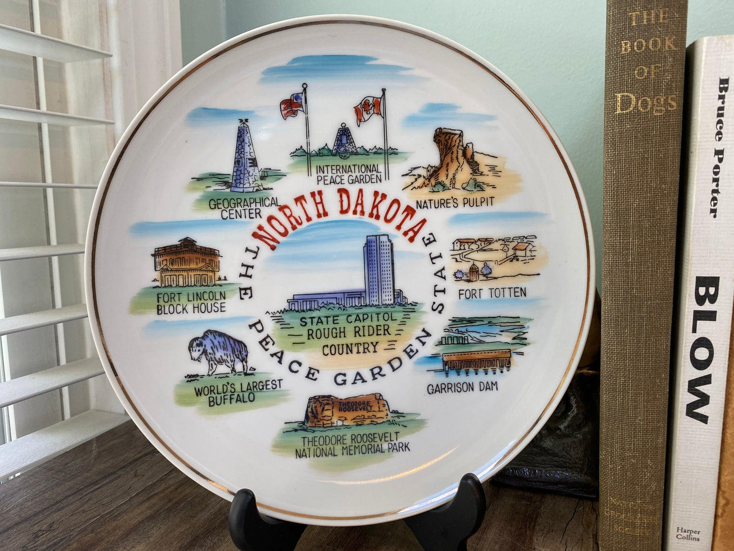 Midcentury North Dakota State Souvenir Plate