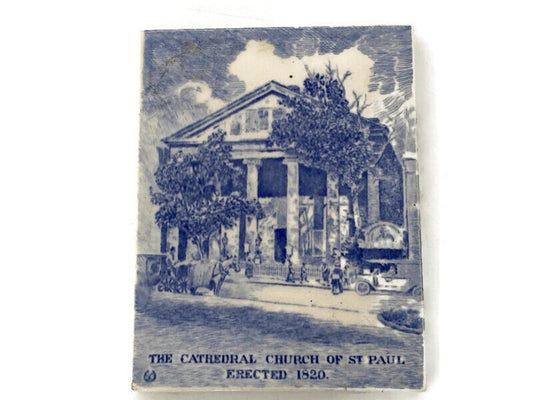 Antique Wedgwood Tile - The Cathedral Church of St. Paul