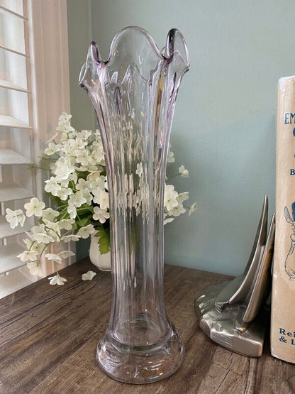 Vintage Swung Carnival Glass Vase