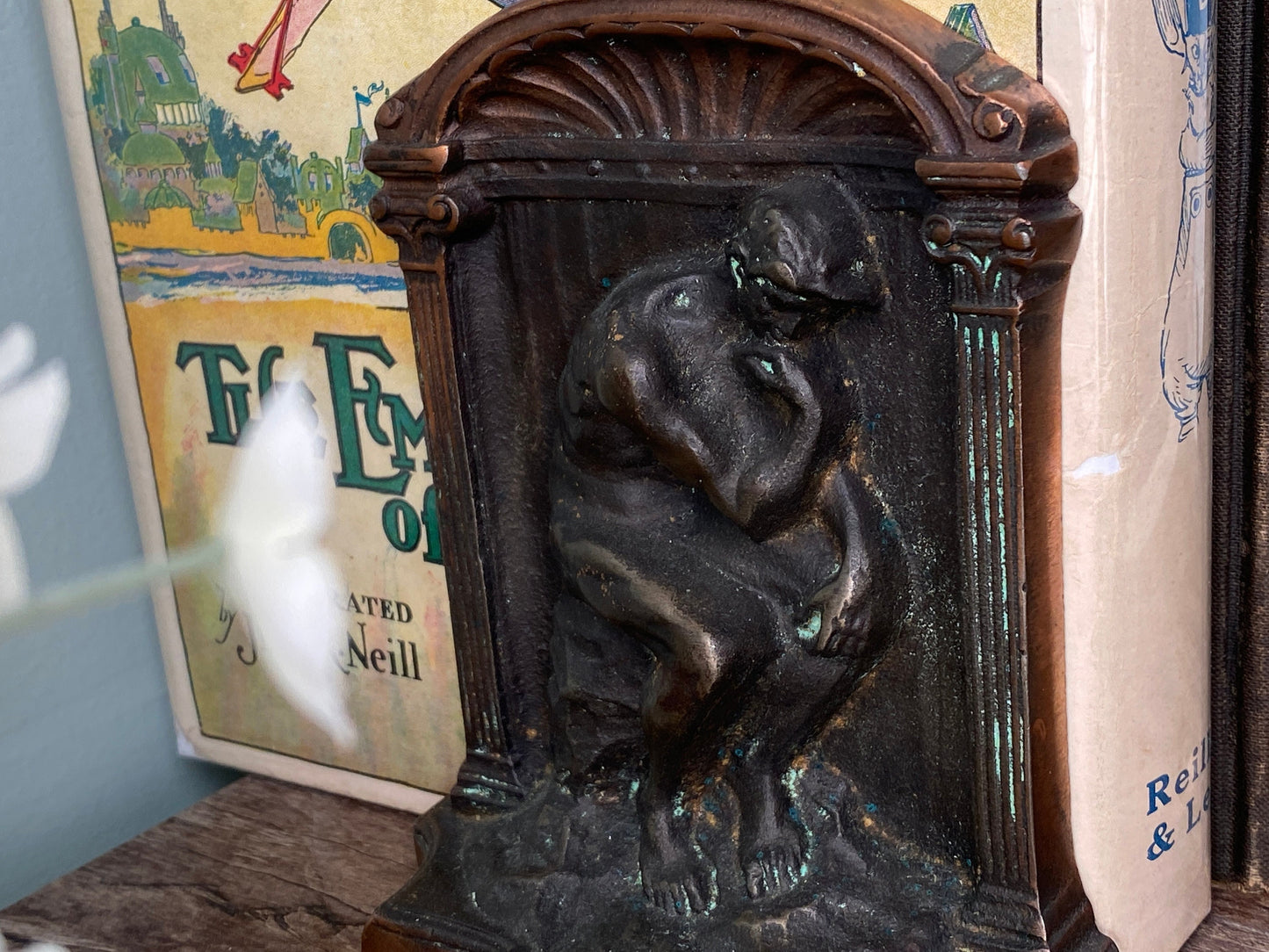 Antique The Thinker Bookends