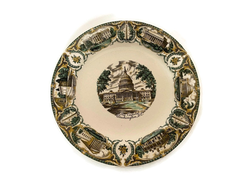 Vintage Washington DC Souvenir Small Plate - The Capitol Collectible