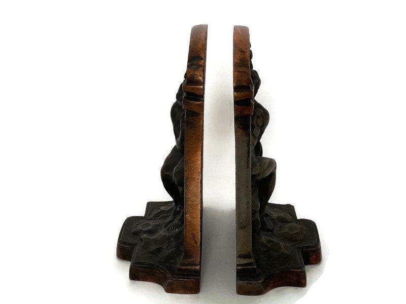 Antique The Thinker Bookends