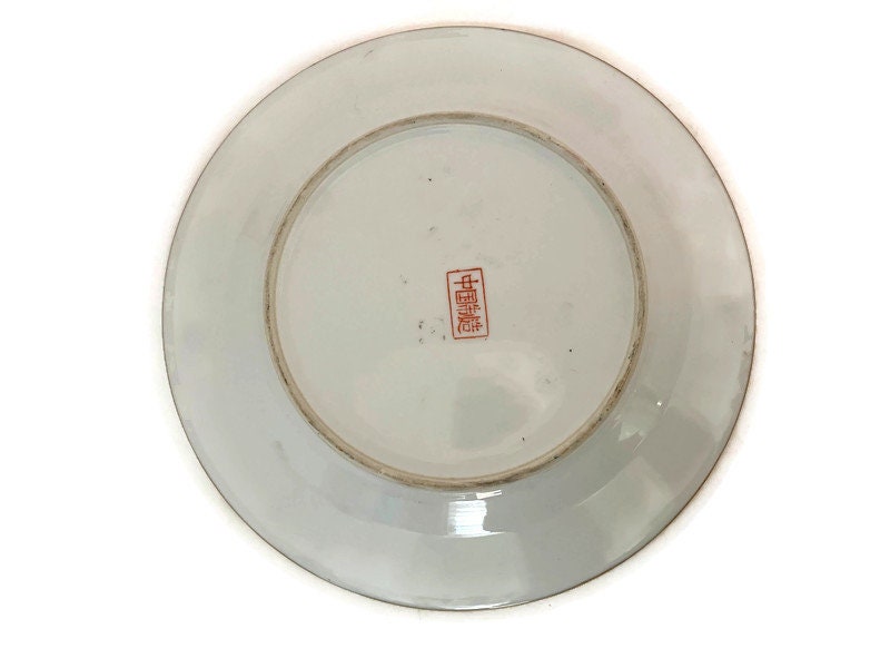Vintage Chinese 1000 Butterflies Handpainted Plate
