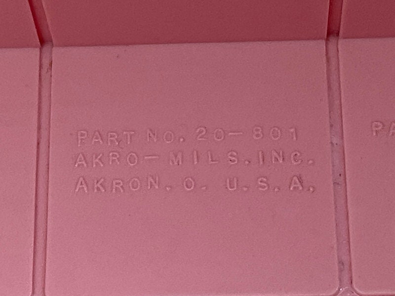 Midcentury Rare Pink Storage Cabinet by Akro-Mils