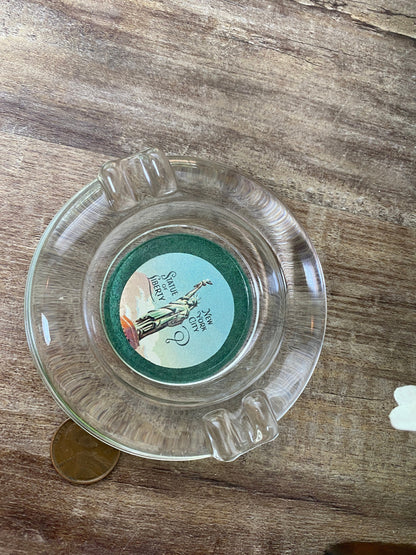 Vintage Statue of Liberty Glass Ashtray