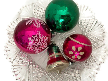 Vintage Glass Christmas Tree Ornaments