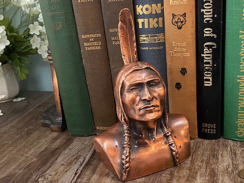 Vintage Shawmut  Native American Bust Figurine Collectible