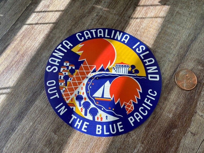 1940's  Santa Catalina Island Travel Sticker