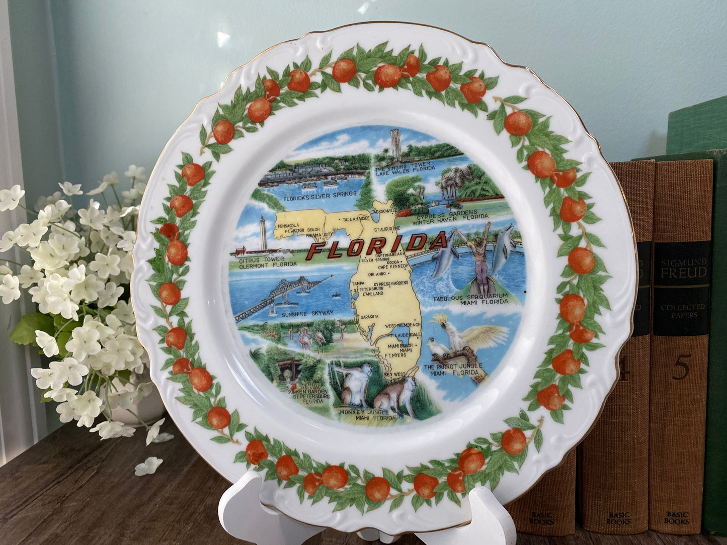 Midcentury Florida Souvenir Plate