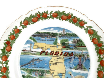 Midcentury Florida Souvenir Plate