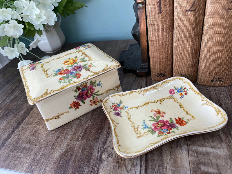 Vintage Royal Winton Grimwades Ceramic Dresser Set – Duckwells