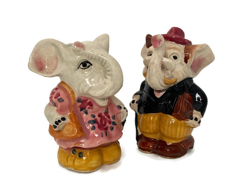 Midcentury Elephant Salt & Pepper Shakers – Duckwells