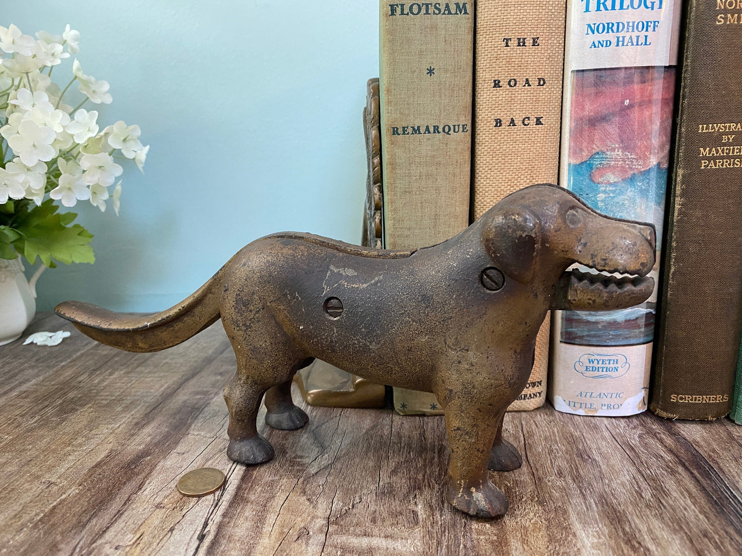 Vintage Cast Iron Dog Nutcracker