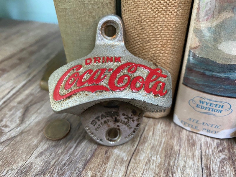 Vintage 1940s deals Coca Cola Starr X Metal Bottle Opener for Wall Mounting