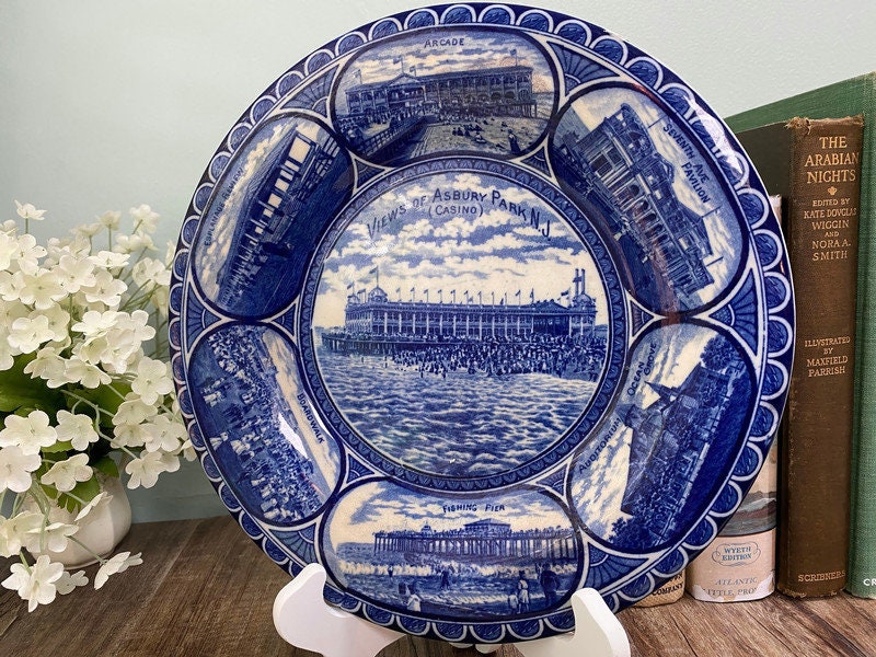 Antique Asbury Park New Jersey Souvenir Plate