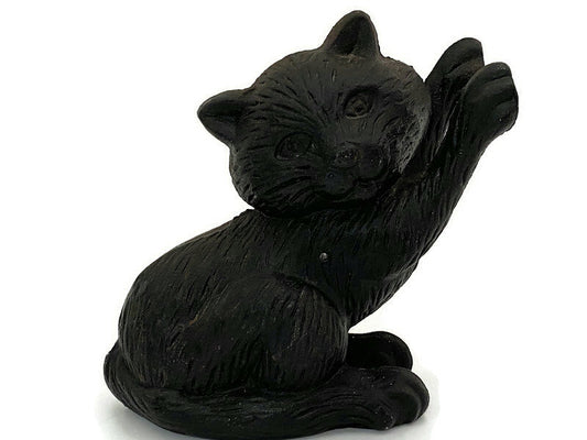 Vintage Cast Iron Black Cat Doorstop