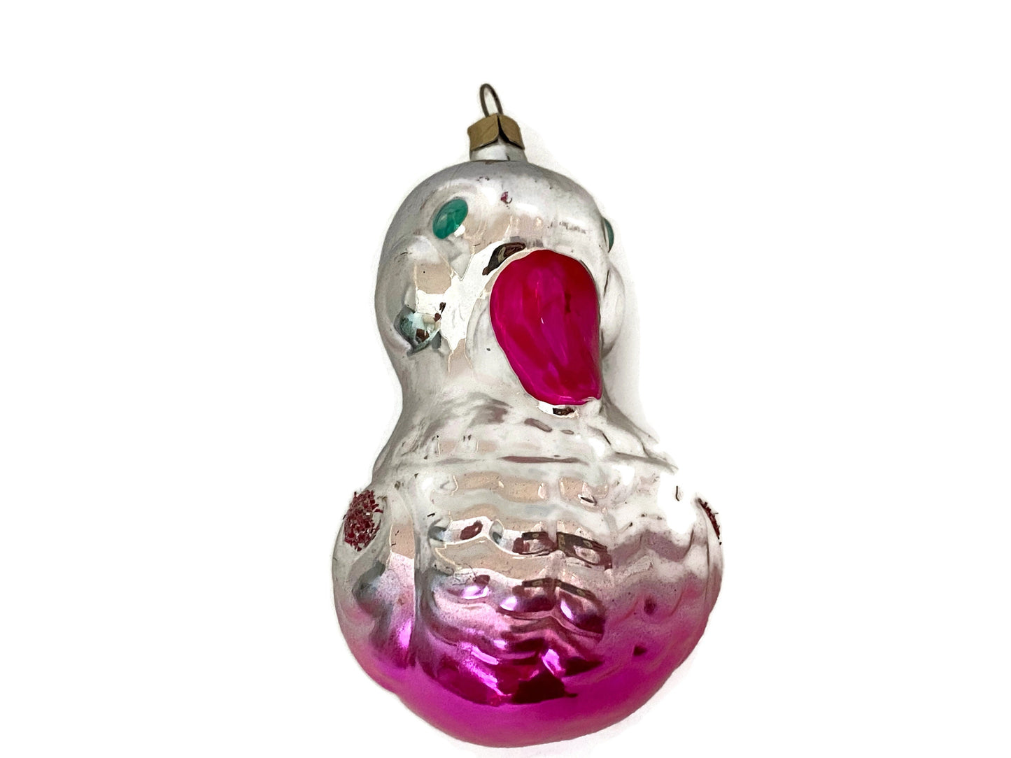 Vintage Mercury Glass Duck Ornament