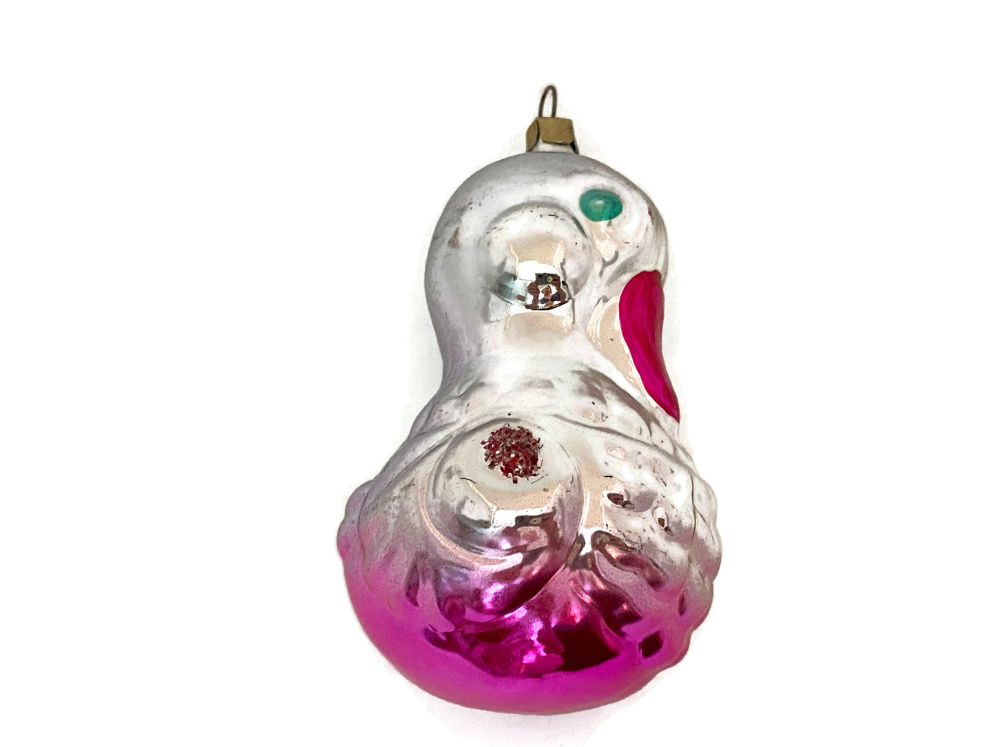 Vintage Mercury Glass Duck Ornament