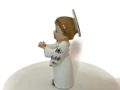 Midcentury Christmas Boy Angel Ceramic Figurine