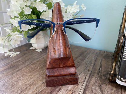 Vintage Wood Tiki Eyeglass Holder