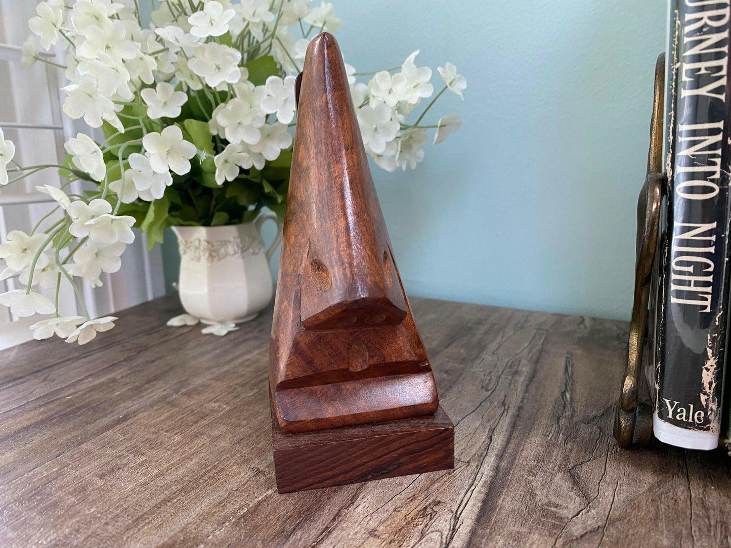 Vintage Wood Tiki Eyeglass Holder