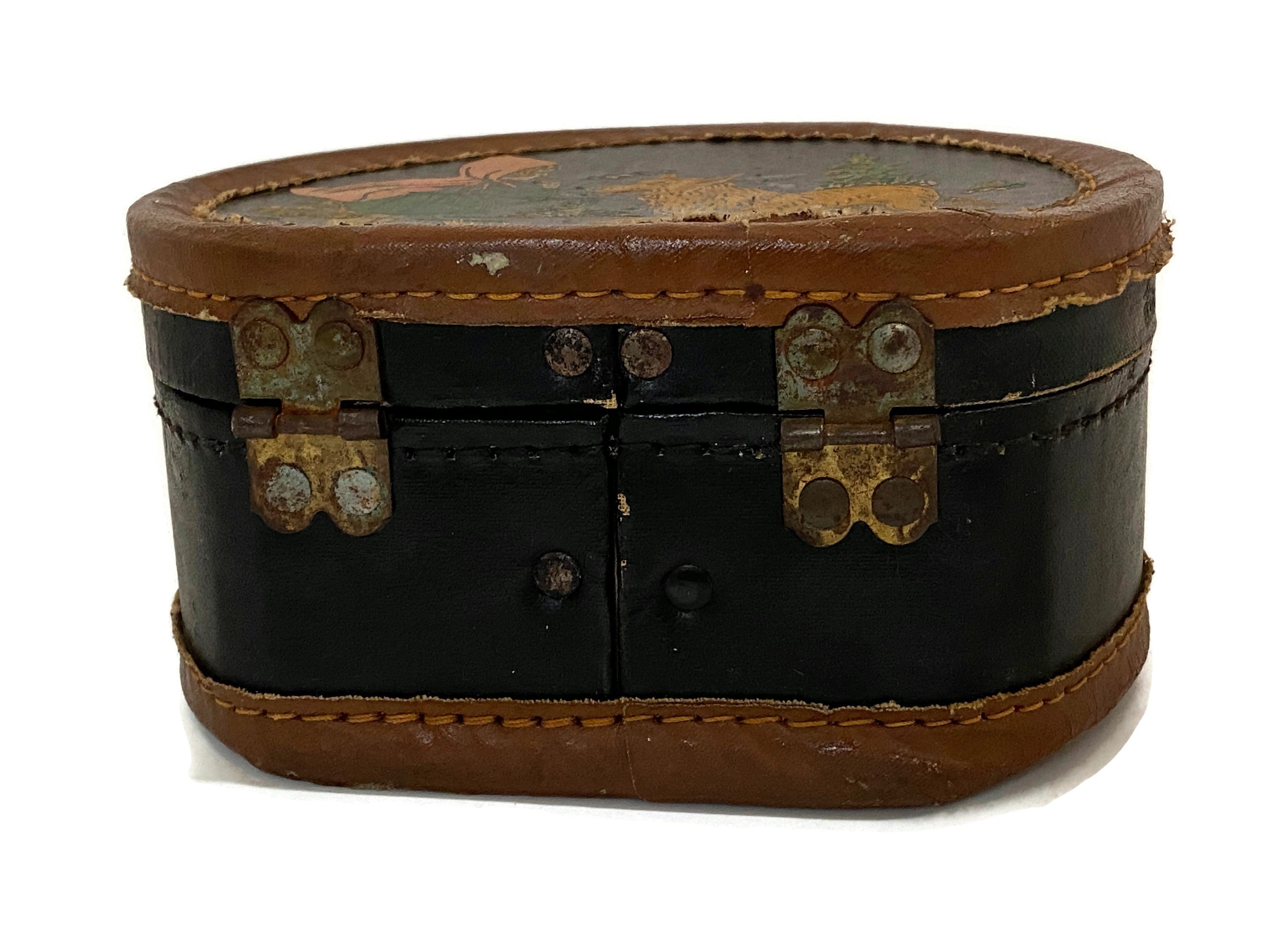 Vintage childrens 2024 leather suitcase