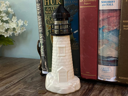 Vintage Glass Lighthouse Cologne Decanter