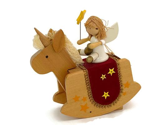 Vintage Angel on a Unicorn Music Box by Schmid