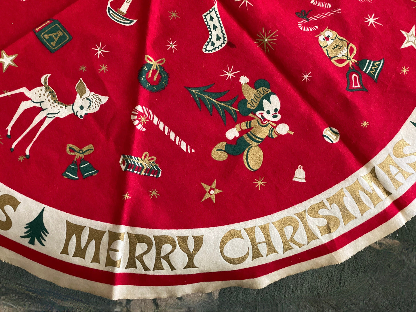 Midcentury Christmas Disney Round Tablecloth