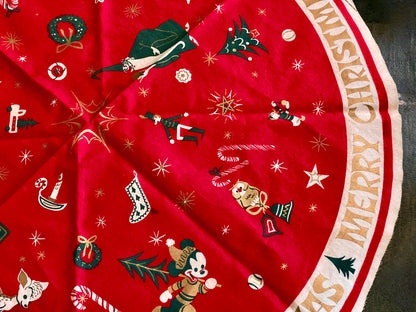 Midcentury Christmas Disney Round Tablecloth