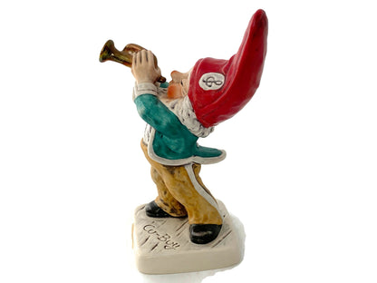 Vintage Gnome Trumpet Playing Figurine by Goebel