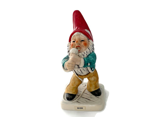 Vintage Gnome Singer Figurine by Goebel